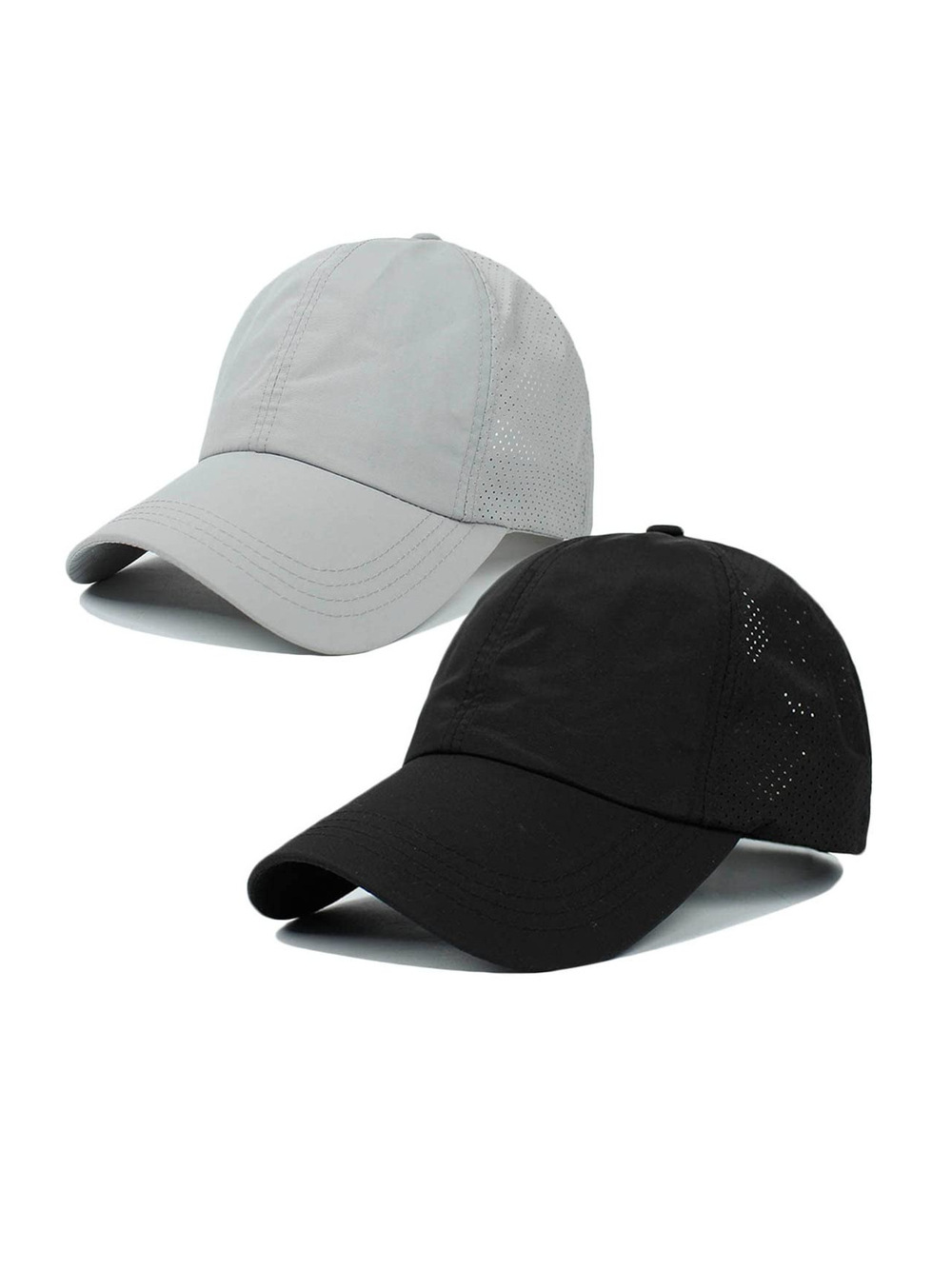 Cross Hat Womens Baseball Cap -Cross Ponytail Hat | 2 Pcs, Gray, Black | Size OS